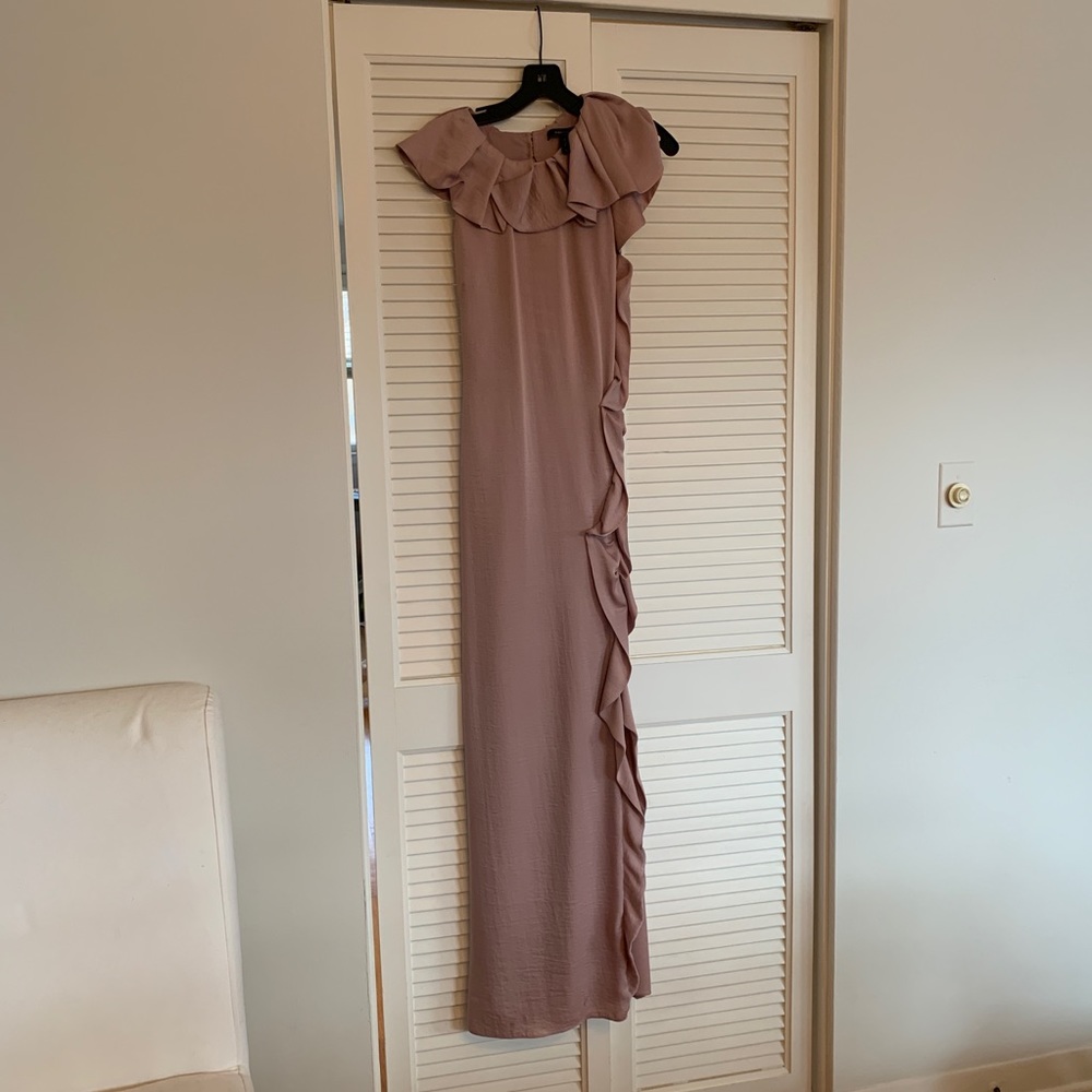 BCBG Pale lavender satin formal gown